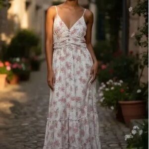 Floral Spaghetti Strap Maxi Dress